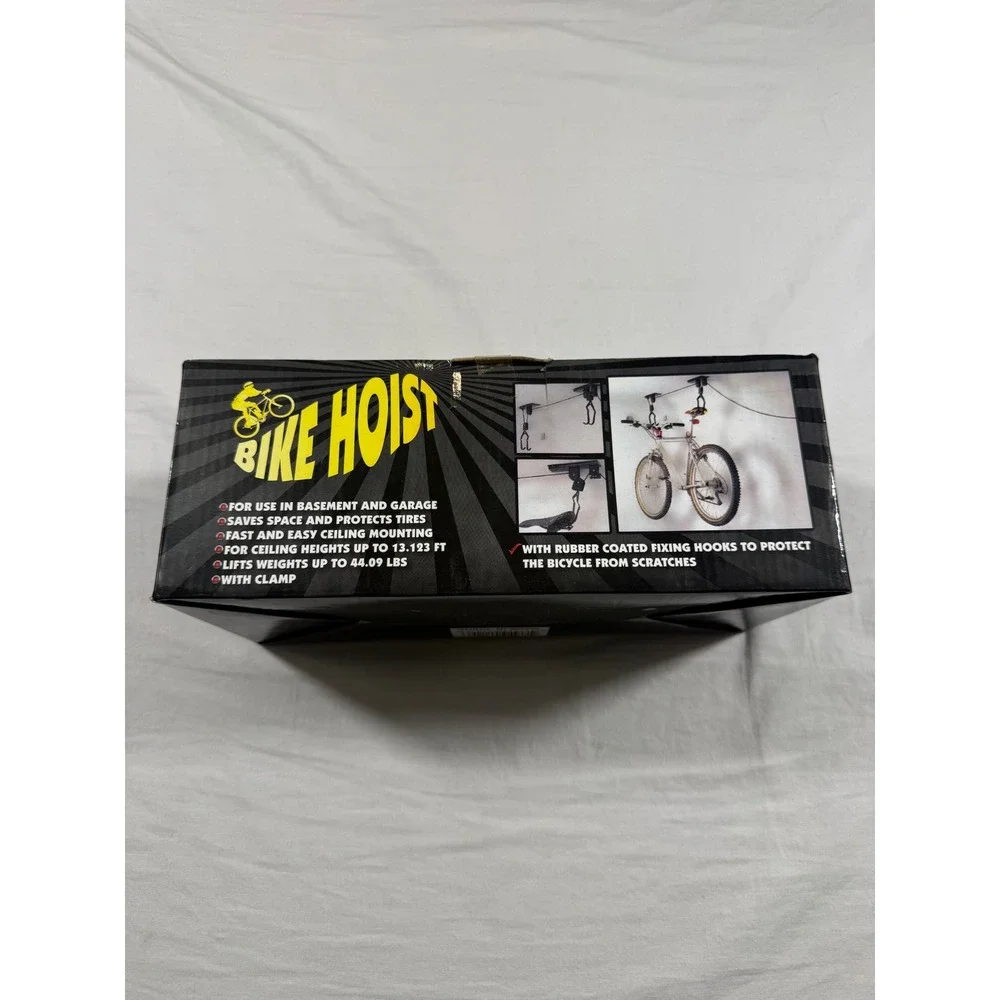 Bike Hoist Bicycle Ceiling Mount Black‎ NEW Ceiling Storage Pulley System